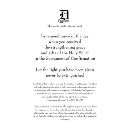 5 7/8” High Confirmation Card, DVCOND