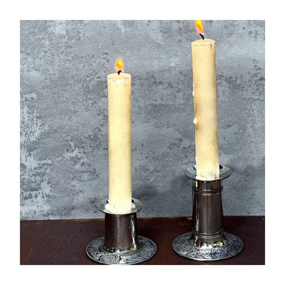 Large Celtic Base Pewter Candle Holder