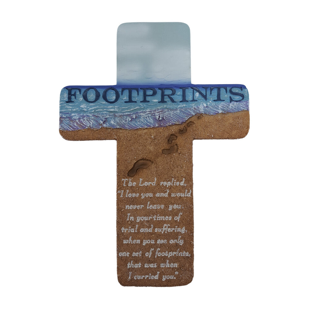 Footprints Wall Cross