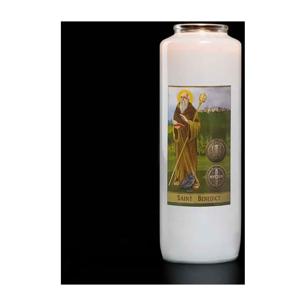 6 Day Saint Benedict Glass Devotional Light