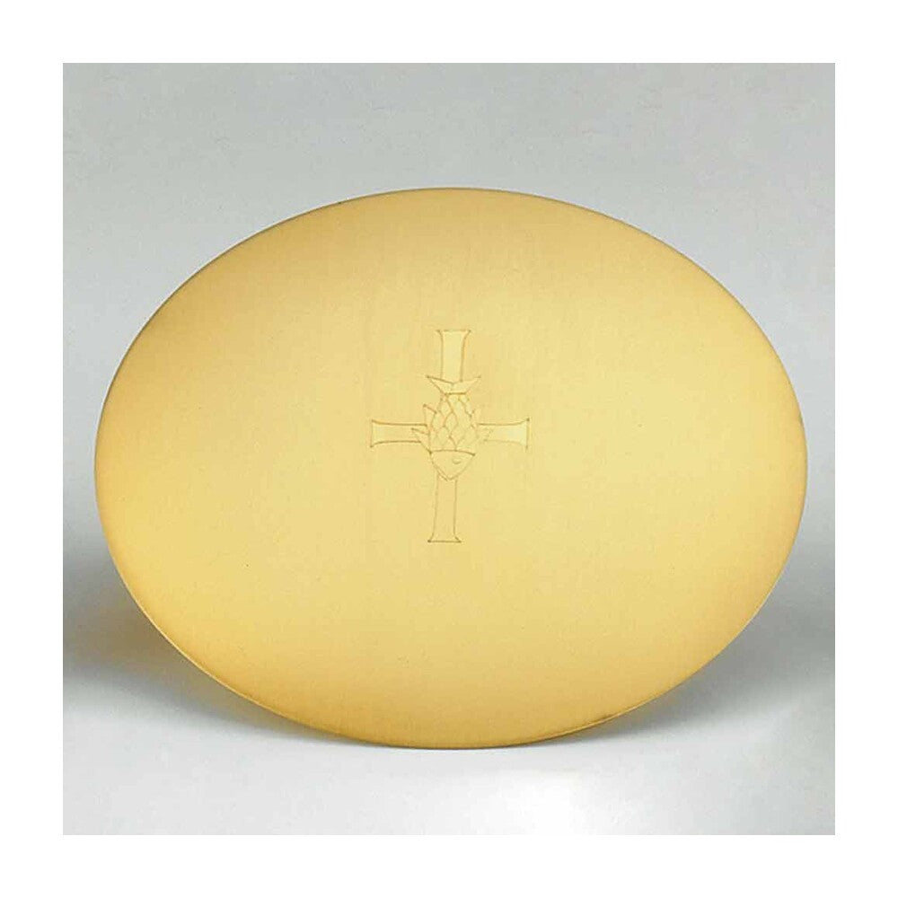 5 3/4" Diameter Engraved Brass Scale Paten DES567B