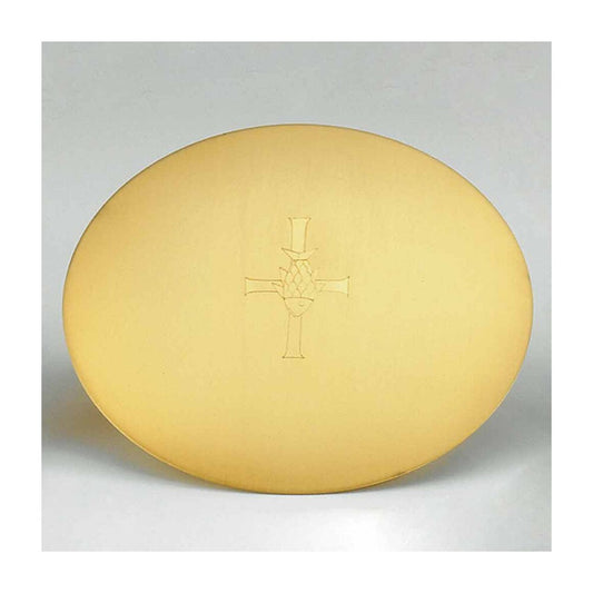 5 3/4" Diameter Engraved Brass Scale Paten DES567B