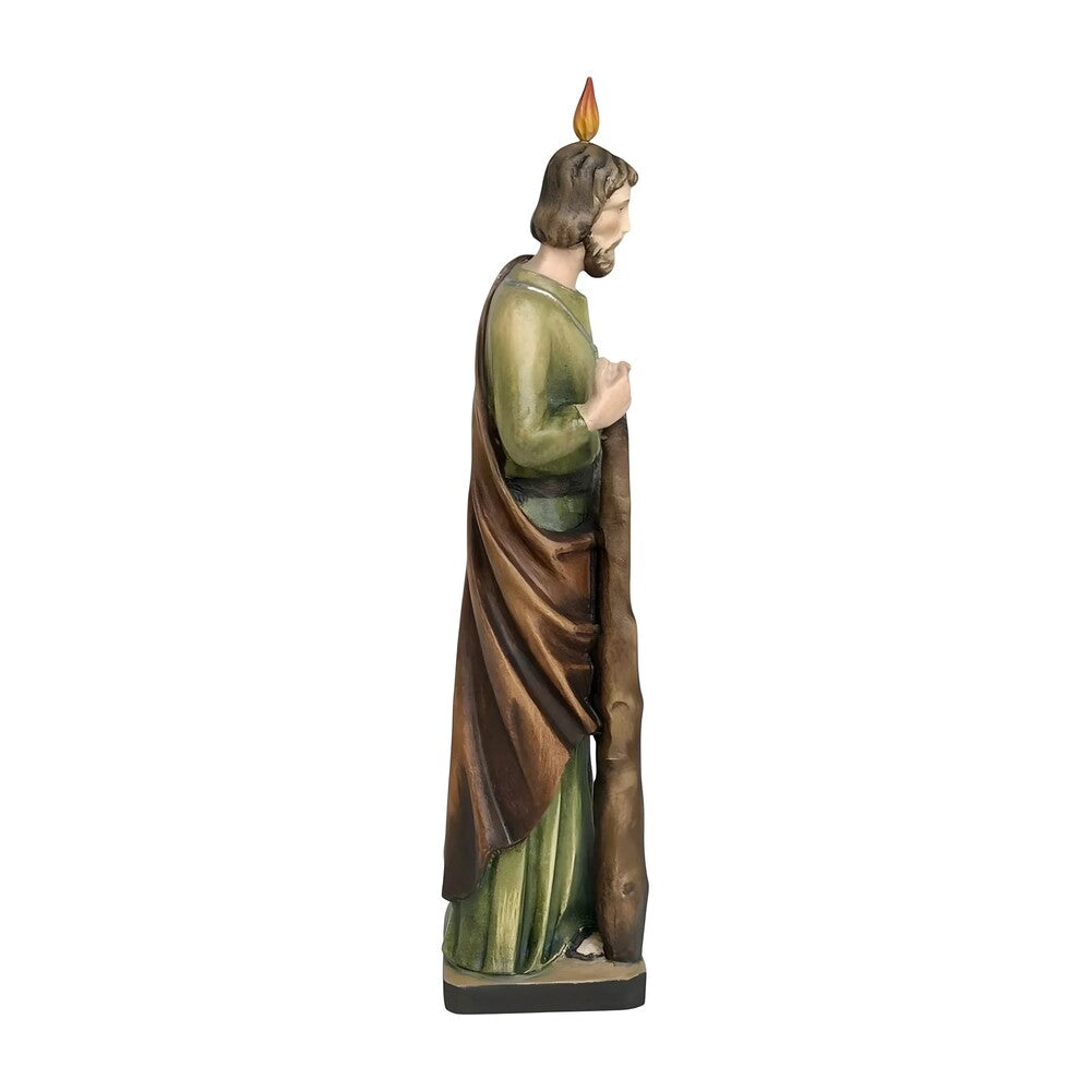 Statue of Saint Jude Thaddeus Carved in Val Gardena Wood