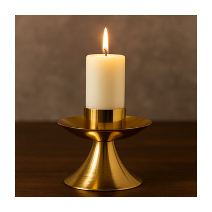 Single Flame Brass Candlestick