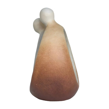 Modern Stylized Nativity Scene in Maple Wood – Family Embrace Sculpture