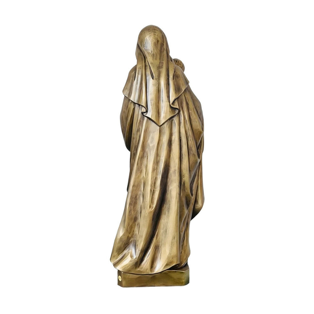 Statue Madonna with the Child Jesus in Artistic Fiber for Val Gardena
