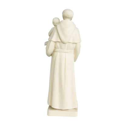 Wooden Statue of Saint Anthony of Padua with Child | Handcrafted Sculpture Val Gardena