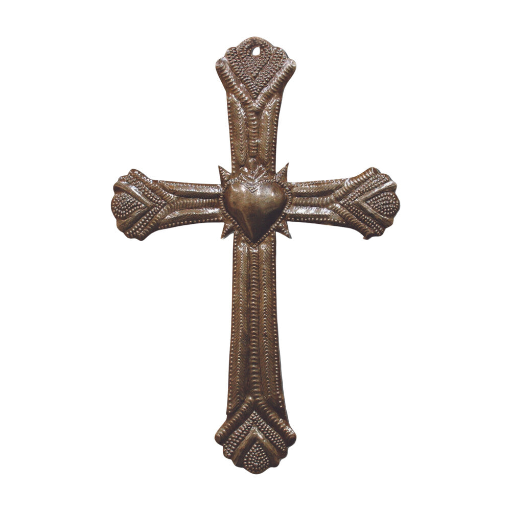 Metal Hammered Cross - A