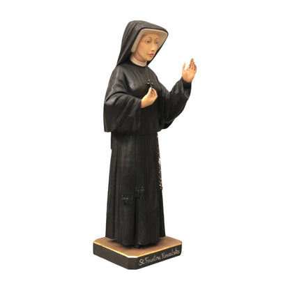 Statue Saint Faustina Kowalska: Faith and Mercy, Val Gardena Wood