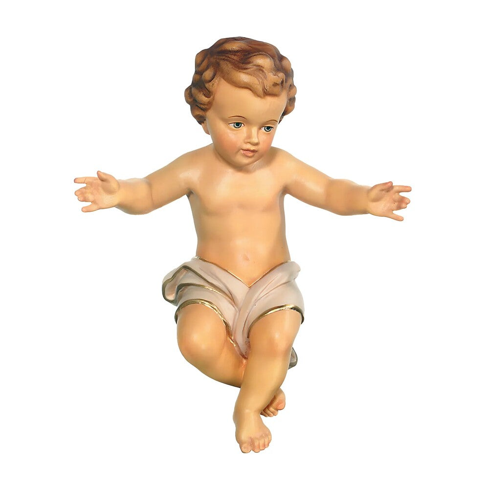 Infant Jesus in Polychrome Fiberglass | Handcrafted Val Gardena Statue