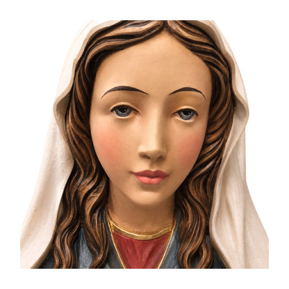 Statue Madonna with the Child Jesus in Artistic Fiber for Val Gardena