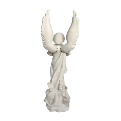 Saint Michael Archangel with Sword and Devil - Sacred Wood Carving from Val Gardena