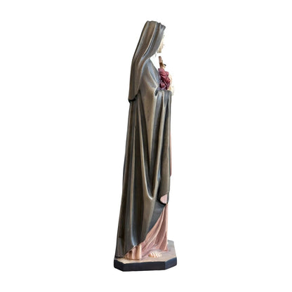 Statue of Saint Thérèse of Lisieux in hand-carved and hand-painted wood