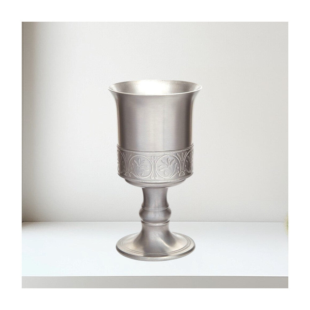 Medieval Antique Finish Pewter Chalice