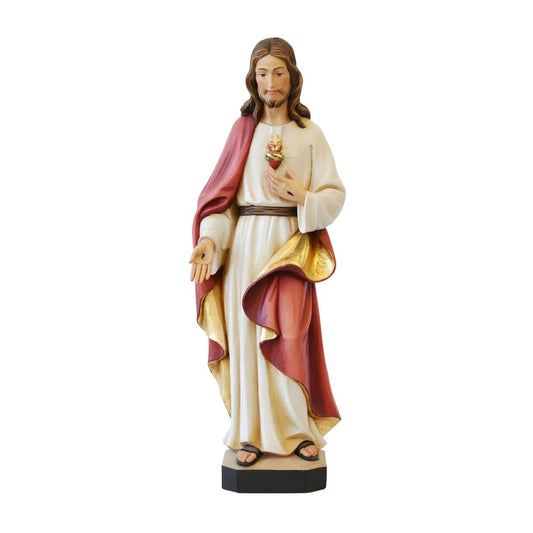 Handcrafted Fiberglass Sacred Heart of Jesus Statue for Devotion