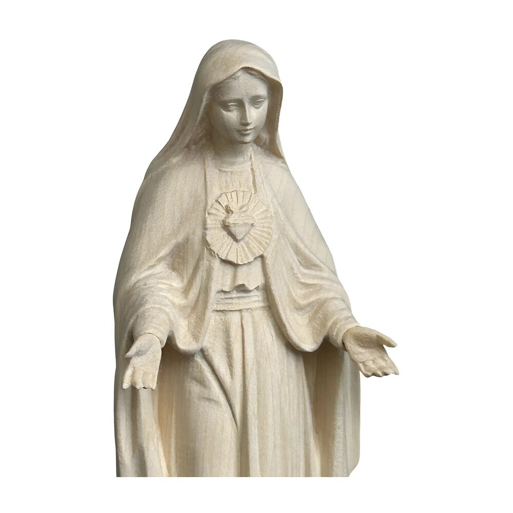 Sculpture of the Immaculate Heart of Mary, Val Gardena Wood Craftsmanship