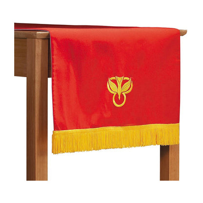 Red/White Table Runner with Fringe