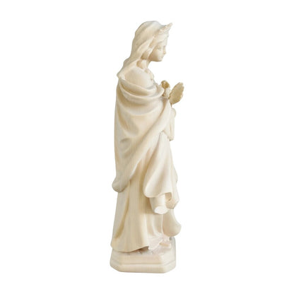 Sculpture Saint Agnes in Maple and Linden Wood, Artistic Carving Val Gardena