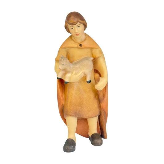 Shepherd with Lamb in Maple Wood