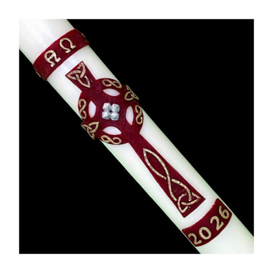 Ornate Celtic Cross Paschal Candle