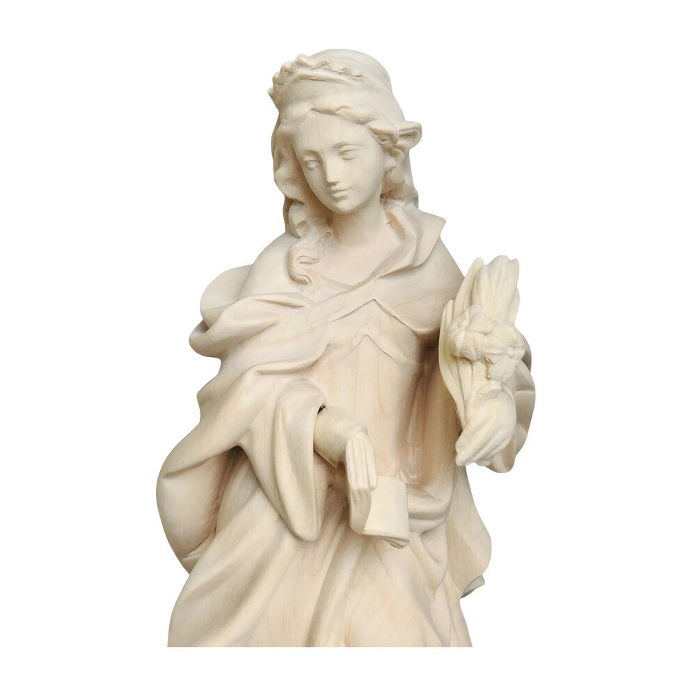St. Christina Wooden Sculpture Painted and Gilded from Val Gardena