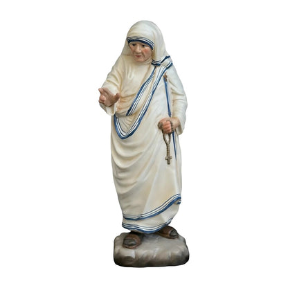 Saint Teresa of Calcutta Statue in Maple and Lime Wood Val Gardena