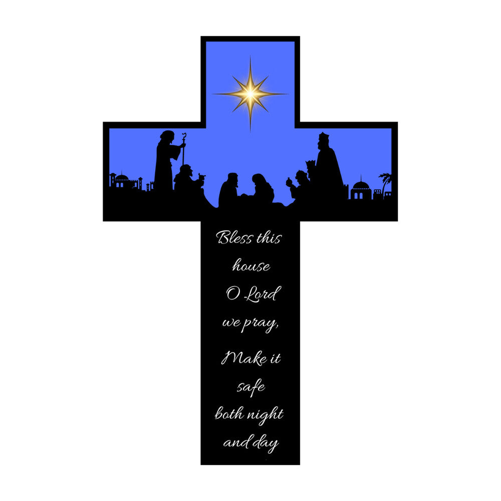 3" x 12" Home Christmas Candle with Nativity Scene