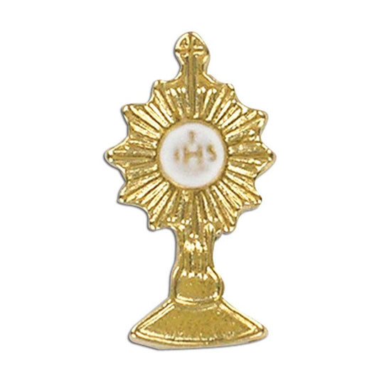 Monstrance Gold Plate Lapel Pin