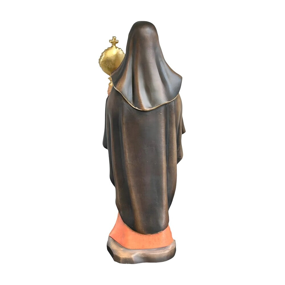 Statue of Saint Clare of Assisi with Monstrance in Wood Carved in Val Gardena
