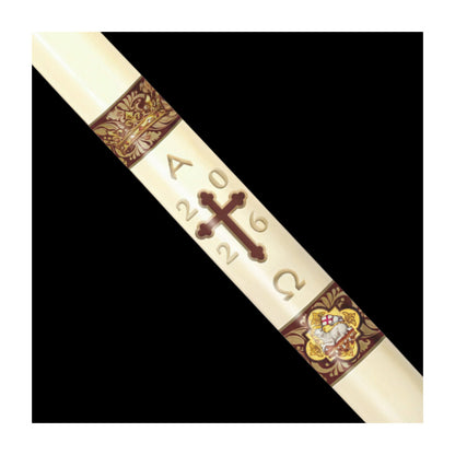 51% Beeswax Agnus Dei Paschal Candle