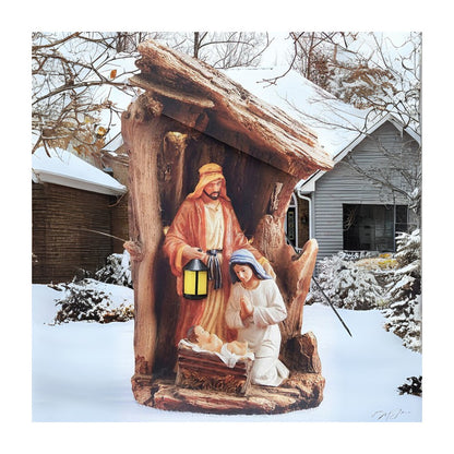 Silent Night Lighted Outdoor Nativity