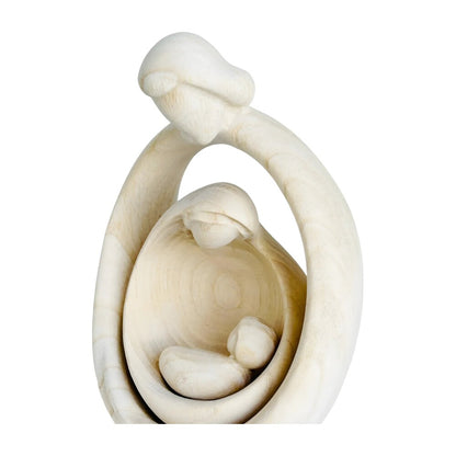 Sacred Family Modern Minimalist Nativity Scene - Wood Sculpture