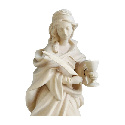 Saint Ottilia Hand-Carved Wood Statue | Val Gardena