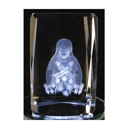 Laser Engraved Crystal Mystical Rose