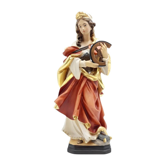 Saint Catherine of Alexandria Statue - Val Gardena Wood Sculpture