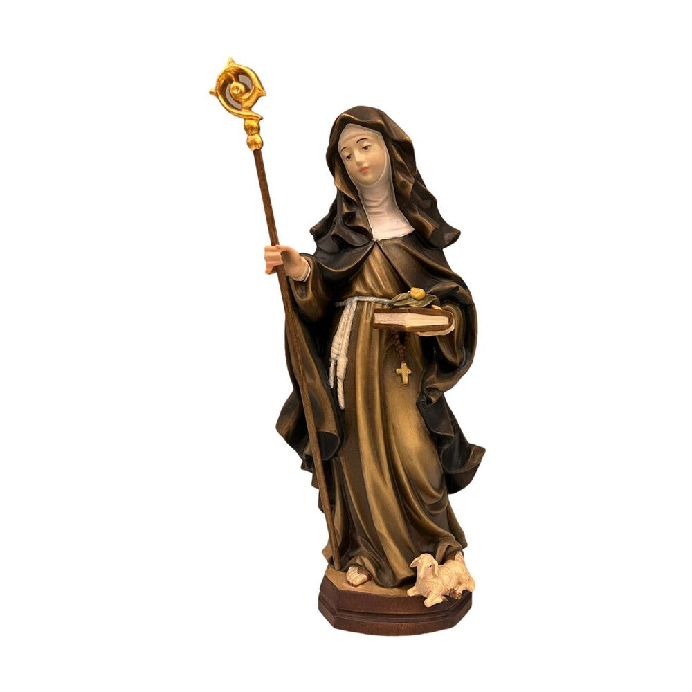 Santa Agnese di Montepulciano: Artisan Carved Wood Sculpture Val Gardena