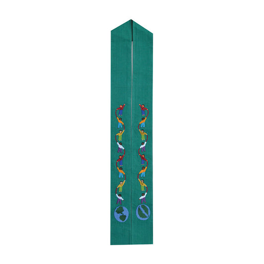 Fair Trade Dancing Children Overlay Stole