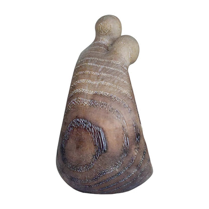 Modern Stylized Nativity Scene in Maple Wood – Family Embrace Sculpture