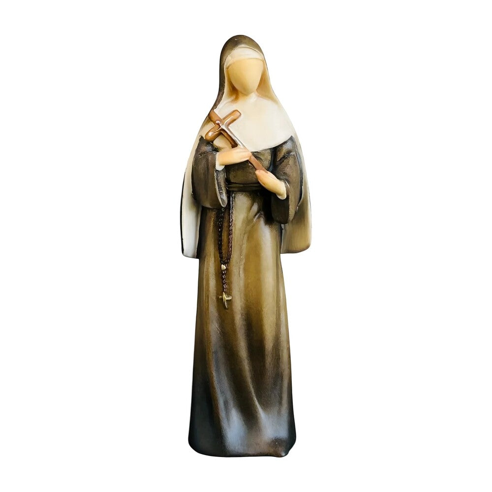 Saint Rita of Cascia Wooden Statue Carved | Modern Design Val Gardena