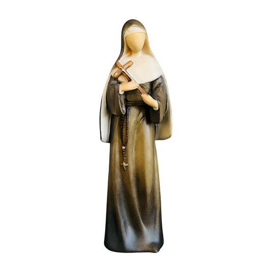 Saint Rita of Cascia Wooden Statue Carved | Modern Design Val Gardena