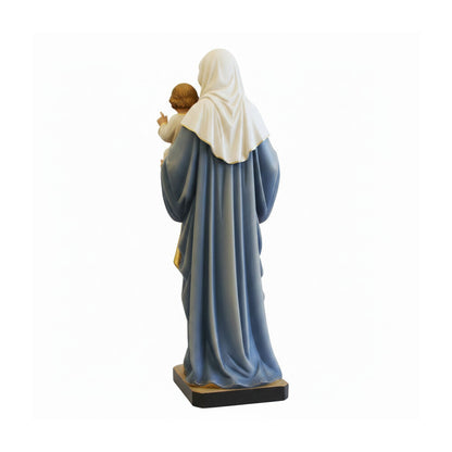 Statue Madonna with the Child Jesus in Artistic Fiber for Val Gardena