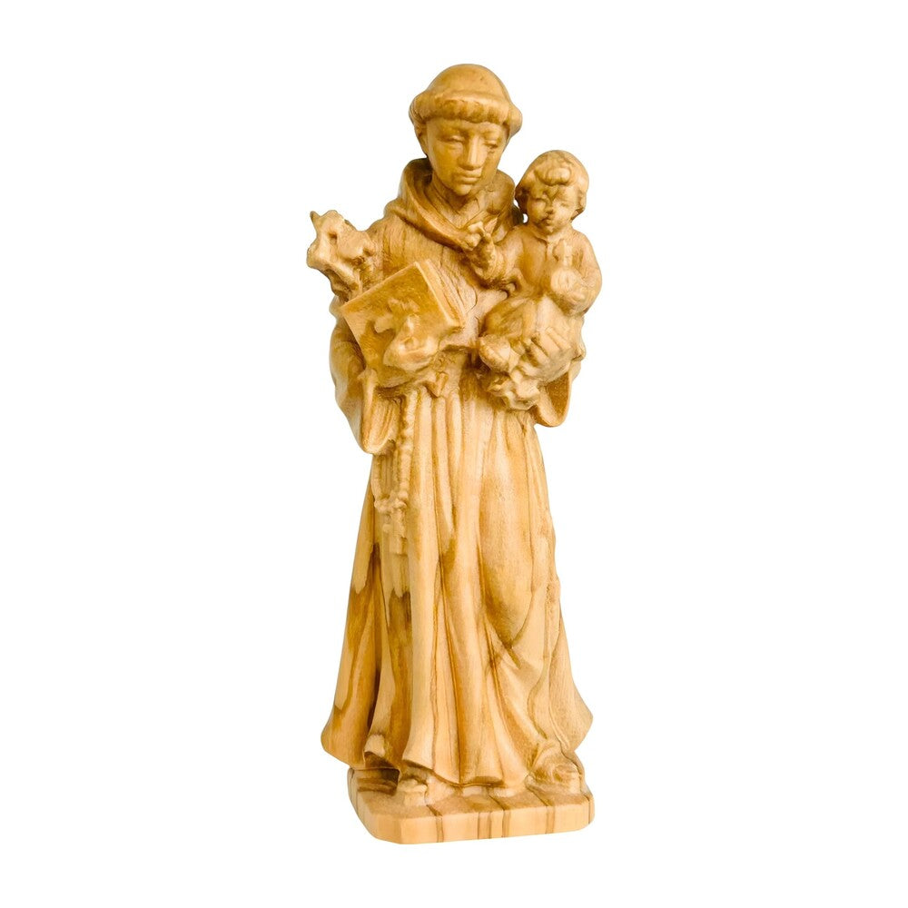 Saint Anthony of Padua and Infant Jesus statue carved in wood