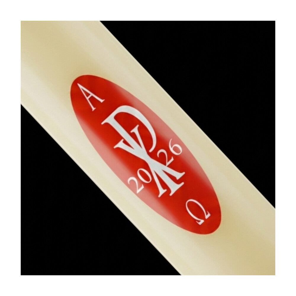 Red Chi-Rho Paschal Candle