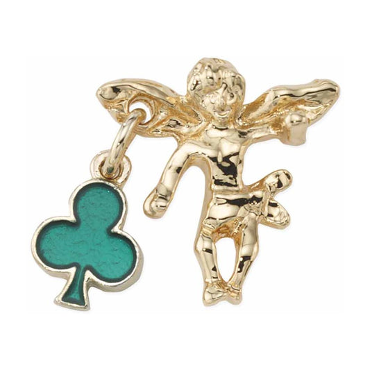 Angel with Shamrock Lapel Pin