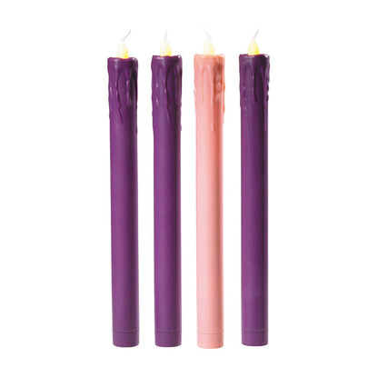 Flameless LED Advent Candle Set