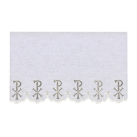 White Silk Embroidered Altar Cloth - Design BV6021