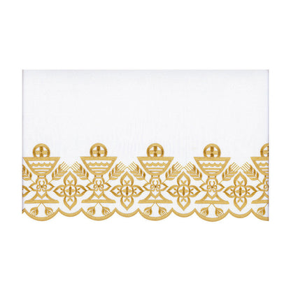 Gold or White Silk Embroidered Altar Cloth - Design BV3108
