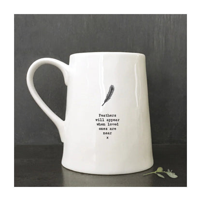 Porcelain Feather Mug