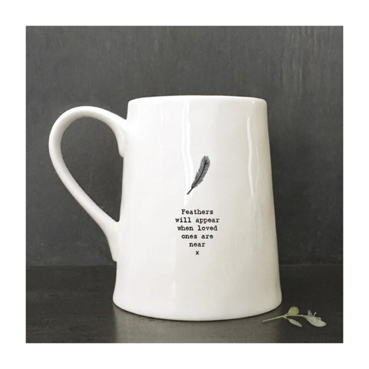 Porcelain Feather Mug