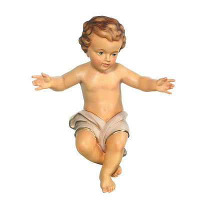 Hand Carved Wooden Baby Jesus Statue